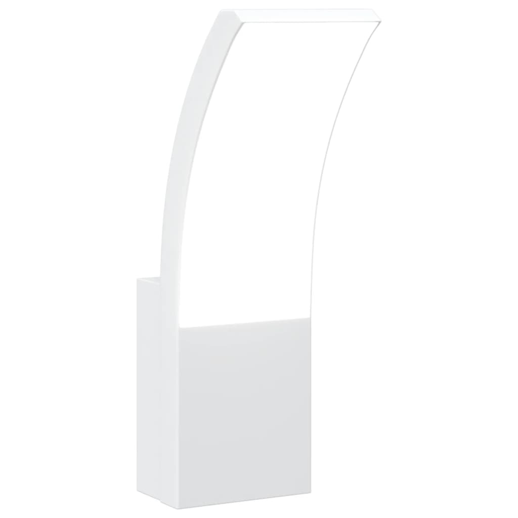 Vidaxl Lámpara de pared al aire libre LED fundido de aluminio blanco