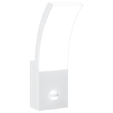 Vidaxl Outdoor wall lamp LED with Sensors cast aluminum white