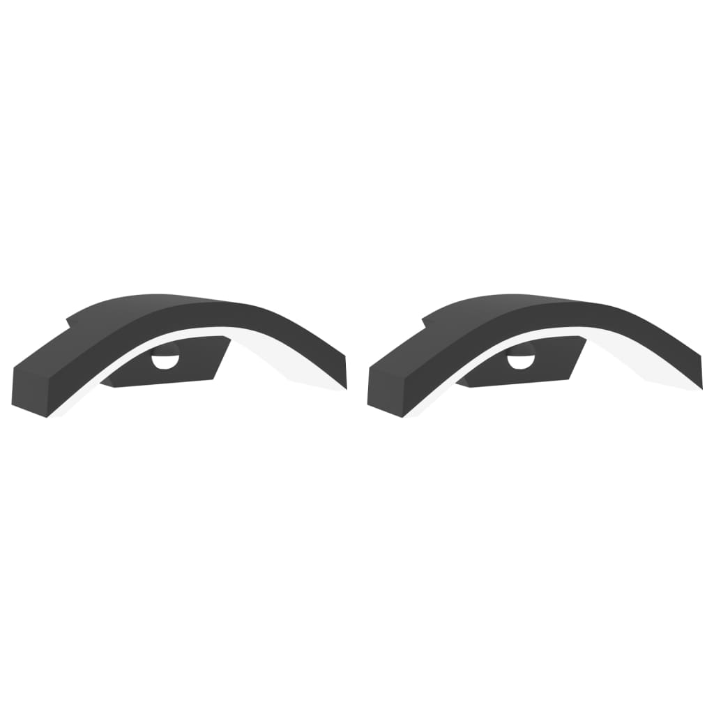 Vidaxl lámparas de pared al aire libre 2 st LED con sensores de aluminio fundido negro