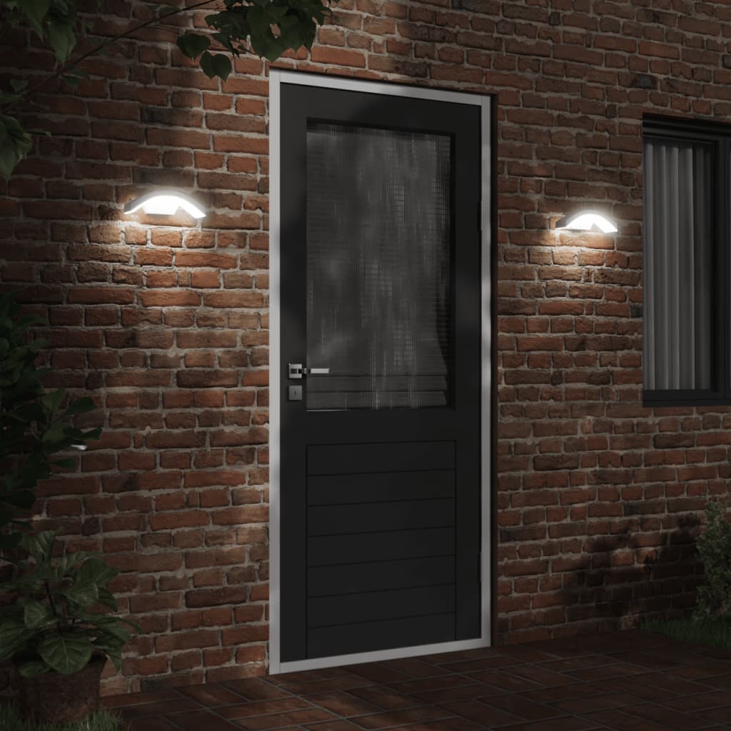 Venkovní nástěnná lampa Vidaxl LED se senzory lité hliníková bílá