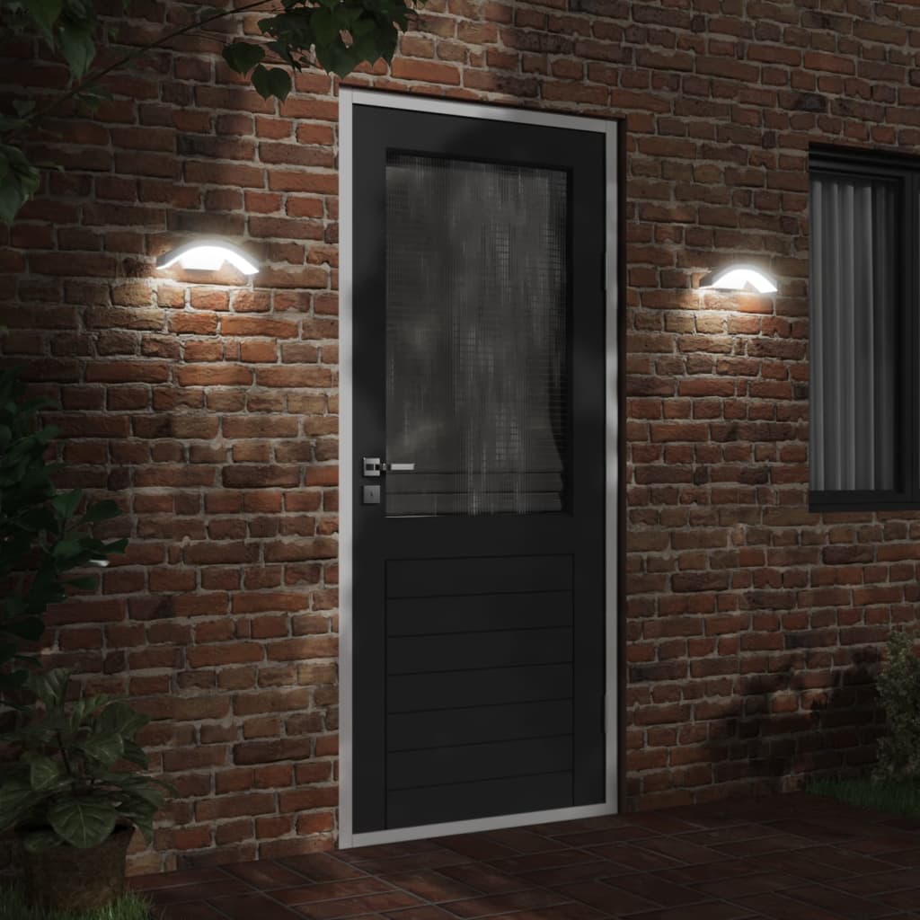 Vidaxl utendørs vegglamper 2 st LED med sensorer støpt aluminium hvit