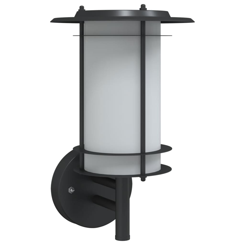 Vidaxl lampe murale extérieure en acier inoxydable noir