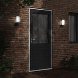 Vidaxl lampe murale extérieure en acier inoxydable noir