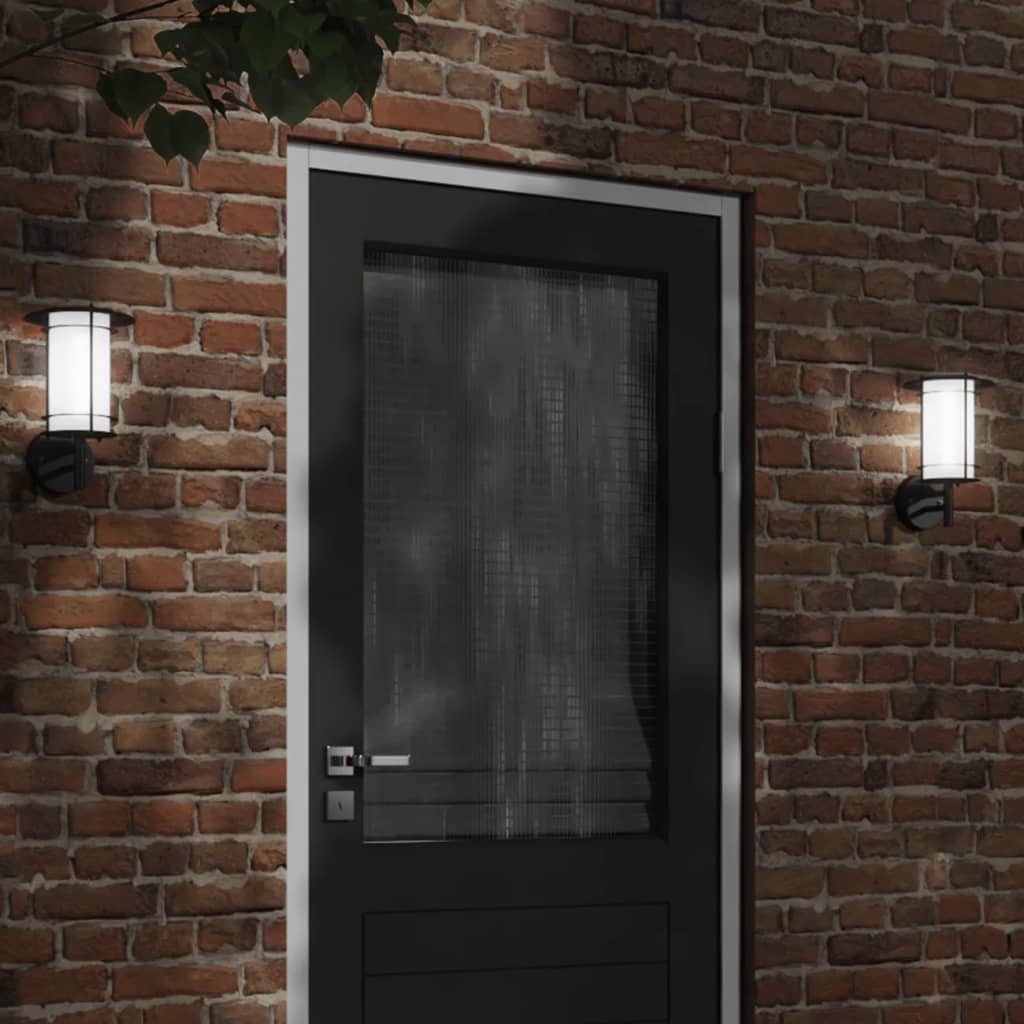Vidaxl lampe murale extérieure en acier inoxydable noir
