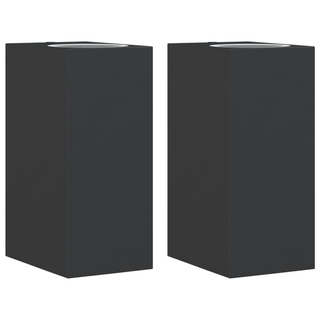 Vidaxl outdoor wall lamps 2 sted aluminum black
