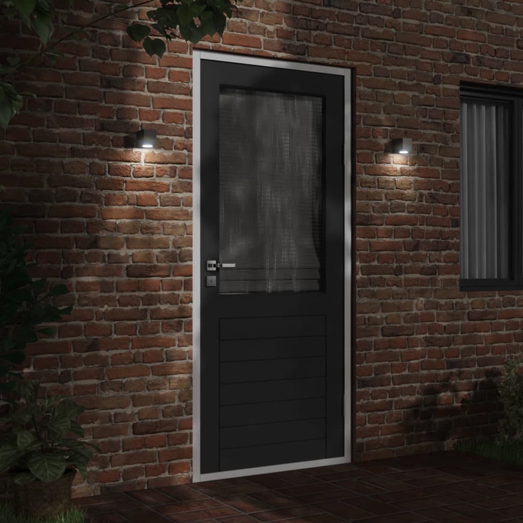 Vidaxl utendørs vegglampe støpt aluminium svart