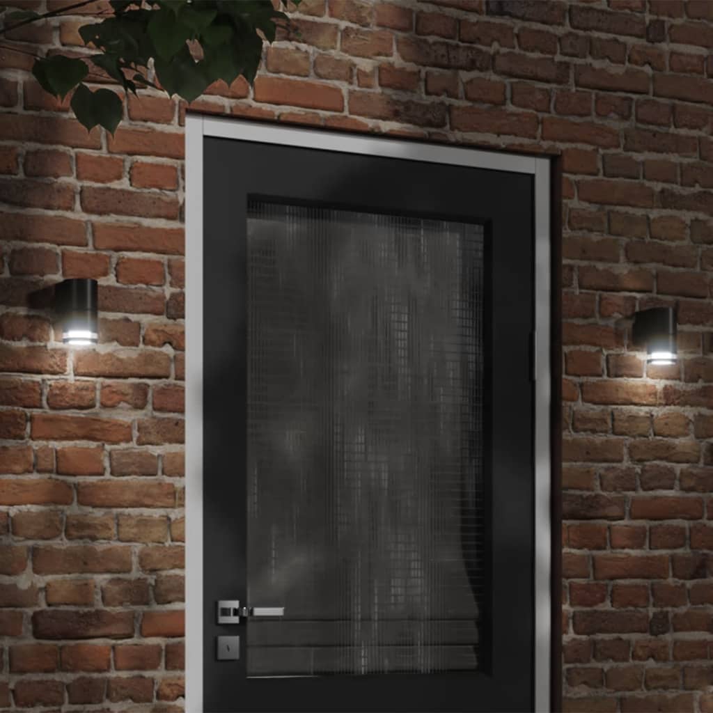Bidaxl utomhusväggslampa gjuten aluminium svart