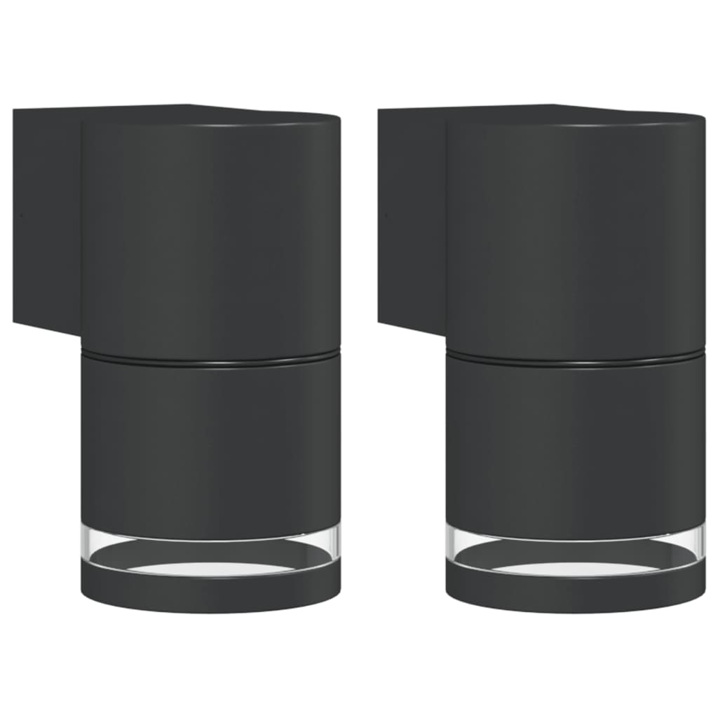 Vidaxl utomhusvägglampor 2 STED ALUMINIUM SVART