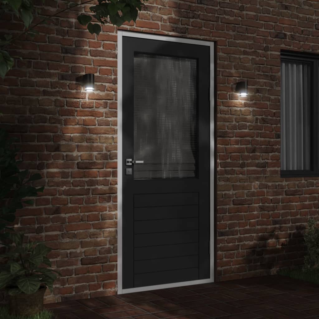 Vidaxl utomhusvägglampor 2 STED ALUMINIUM SVART