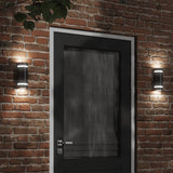 Vidaxl utendørs vegglampe støpt aluminium svart