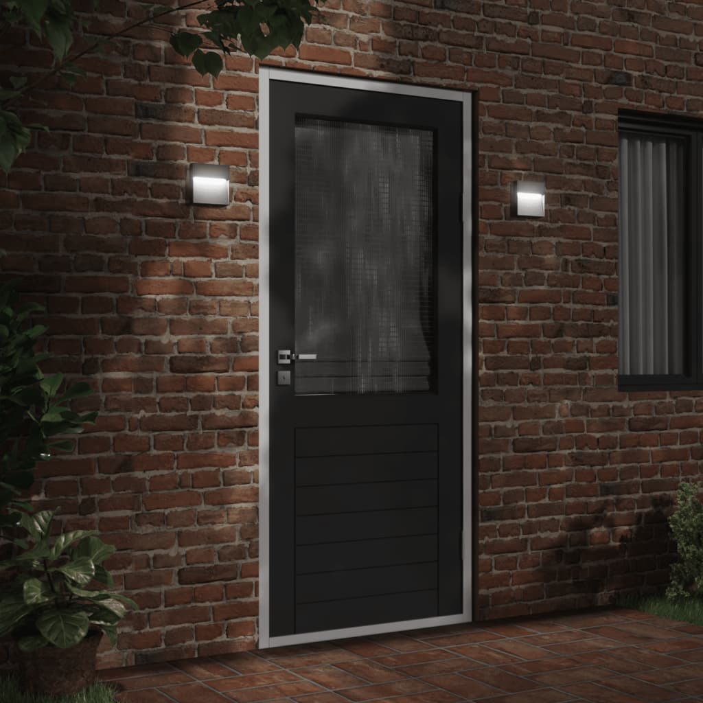 Vidaxl zunanja stenska svetilka LED lito aluminijasta črna