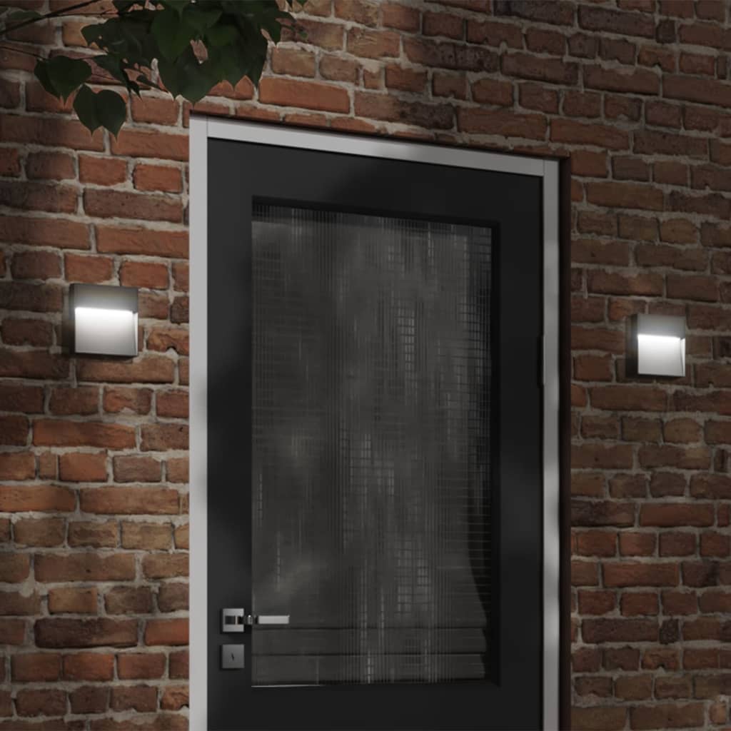 Vidaxl zunanja stenska svetilka LED lito aluminijasta črna
