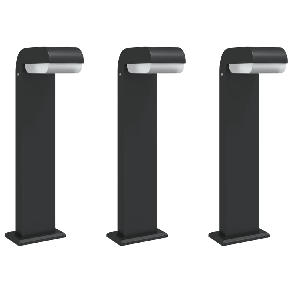 Vidaxl zunanje svetilke, ki stojijo 3 st 50 cm lito aluminij črno