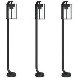 Vidaxl floor lamp for outside 3 pc 100 cm stainless steel black