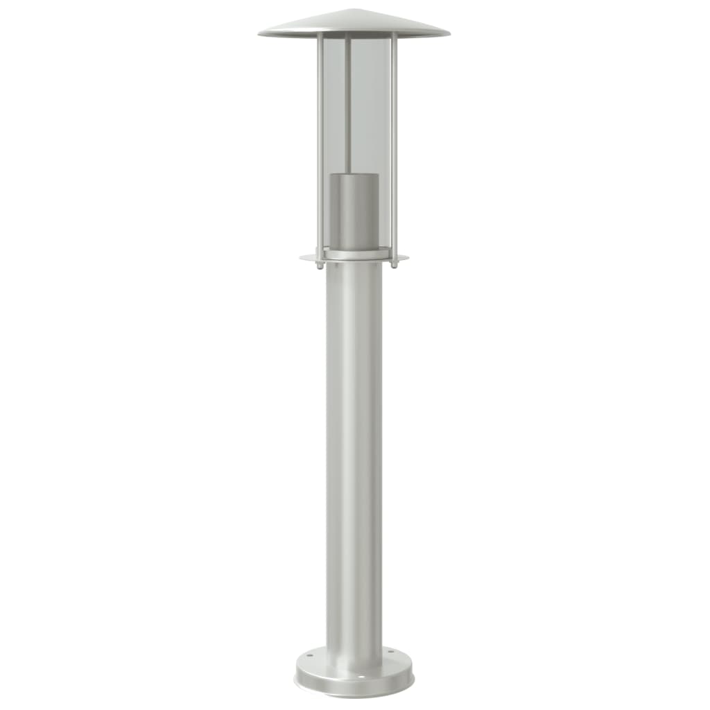 Vidaxl zewnętrzna lampa podłogowa 60 cm ze stali nierdzewnej srebrne