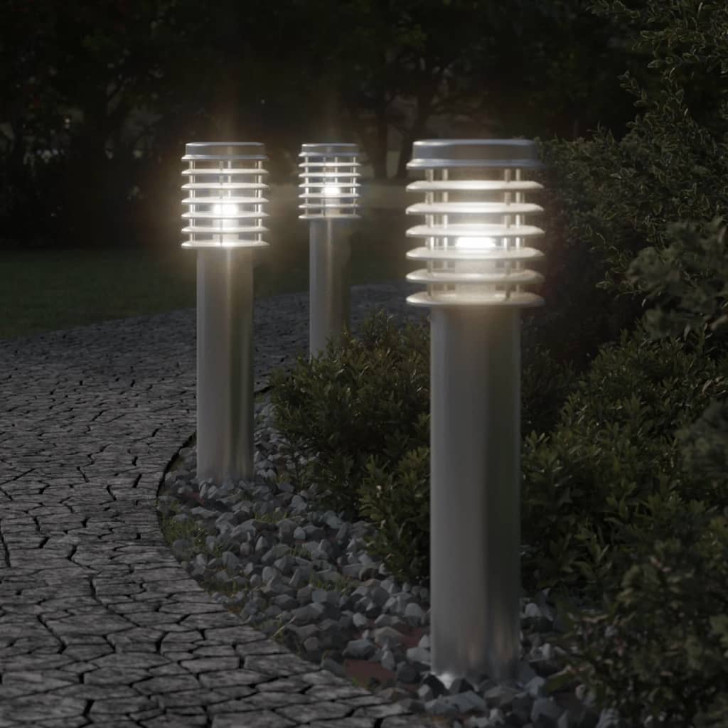 Vidaxl ausserhalb Buedemlampe 60 cm Edelsteier Sëlwerfaarf faarweg