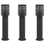 Vidaxl floor lamp for outside 3 pcs 60 cm stainless steel black