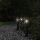 Vidaxl floor lamp for outside 3 pcs 60 cm stainless steel black