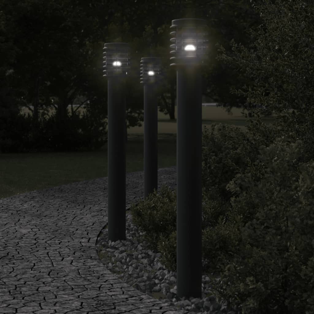 Vidaxl floor lamp for outside 110 cm stainless steel black
