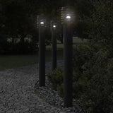 Vidaxl floor lamp for outside 3 st 110 cm stainless steel black