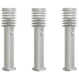 Vidaxl Outside floors 3 st with sensors 60 cm Stainless steel silver