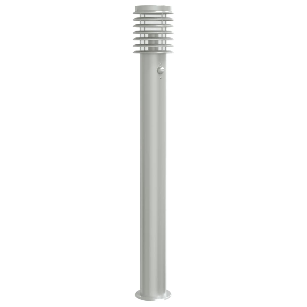 Vidaxl floor lamp for outside with sensor 110 cm stainless steel silver