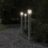 Vidaxl floor lamp for outside with sensor 110 cm stainless steel silver