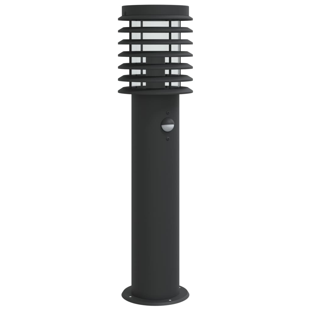 Vidaxl gulvlampe til udvendig med sensor 60 cm rustfrit stål sort