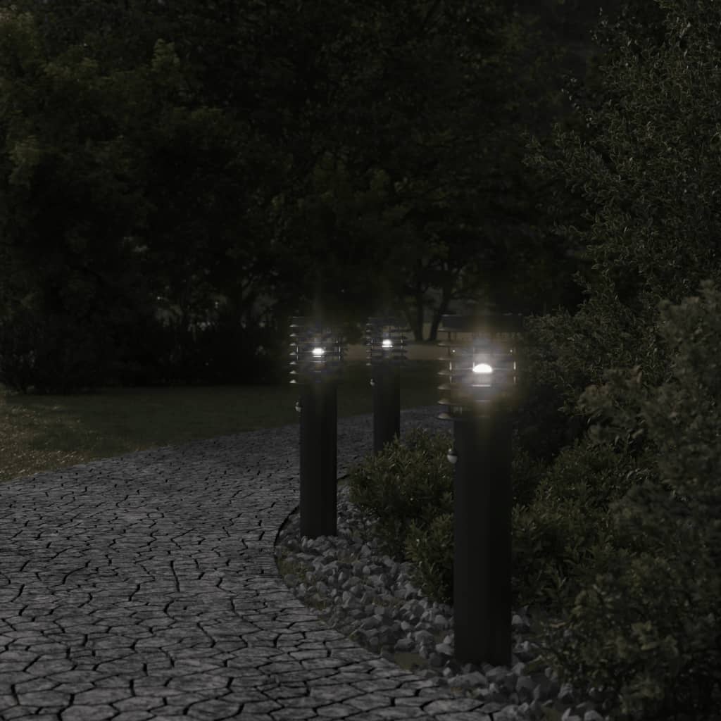 Vidaxl gulvlampe til udvendig med sensor 60 cm rustfrit stål sort