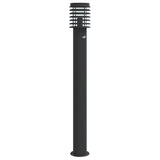 Vidaxl floor lamp for outside with sensor 110 cm stainless steel black