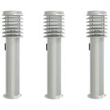 Vidaxl Outside Floor Lamps 3 ST socket 60 cm Stainless steel silver