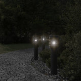 VidaXL Outside floor lamps 3 ST socket 60 cm Stainless steel Black