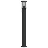VidaXL Outside floor lamp with socket 110 cm Stainless steel Black