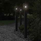 VidaXL Outside floor lamp with socket 110 cm Stainless steel Black