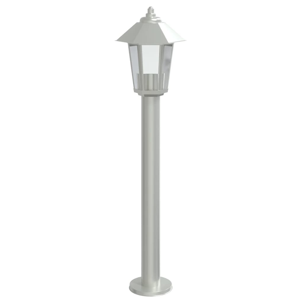Vidaxl ausserhalb Buedemlampe 80 cm Edelsteier Sëlwer faarweg
