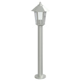 Vidaxl ausserhalb Buedemlampe 80 cm Edelsteier Sëlwer faarweg