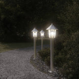 Vidaxl ausserhalb Buedemlampe 80 cm Edelsteier Sëlwer faarweg