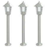 Lampa podłogowa vidaxl na zewnątrz 3 80 cm ze stali nierdzewnej srebrny