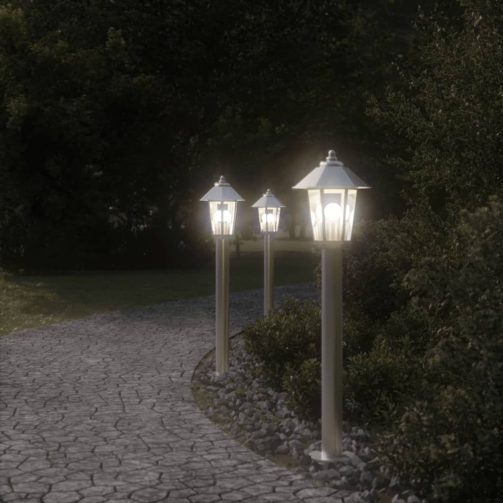 Lampa podłogowa vidaxl na zewnątrz 3 80 cm ze stali nierdzewnej srebrny