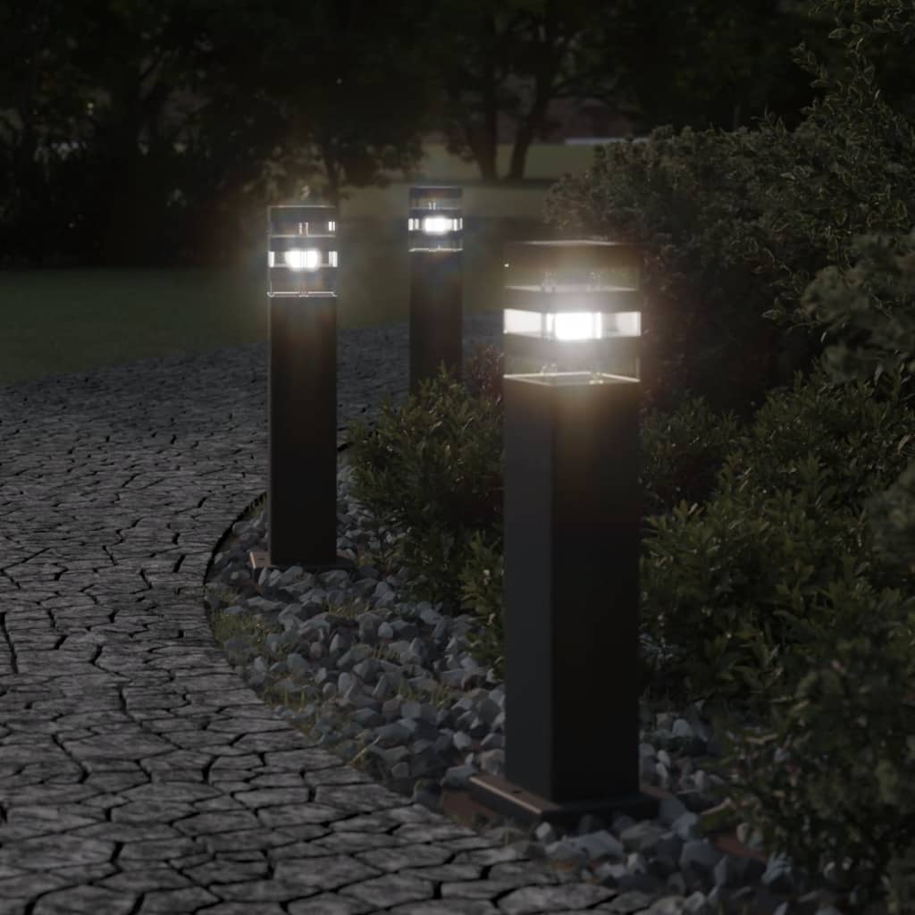 VidaXL floor lamps for outside 50 cm aluminum black