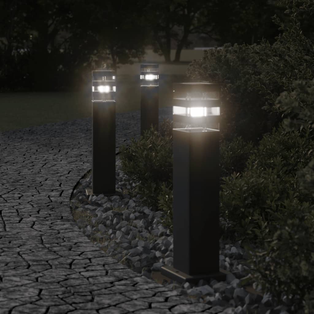 Vidaxl Outside Floor lamps 3 st 50 cm aluminum black