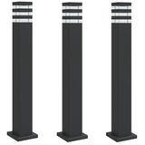 VidaXL floor lamps for outside 3 st 80 cm aluminum black