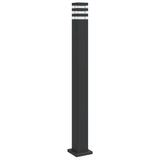 Vidaxl utanför golvlampa 110 cm aluminium svart