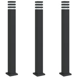Vidaxl Floor lamps for outside 3 pcs 110 cm aluminum black