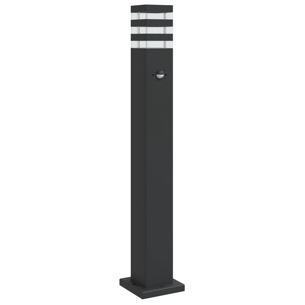Vidaxl floor lamp for outside with sensor 80 cm aluminum black