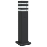 Vidaxl gulvlampe til udvendig med socket 50 cm aluminium sort