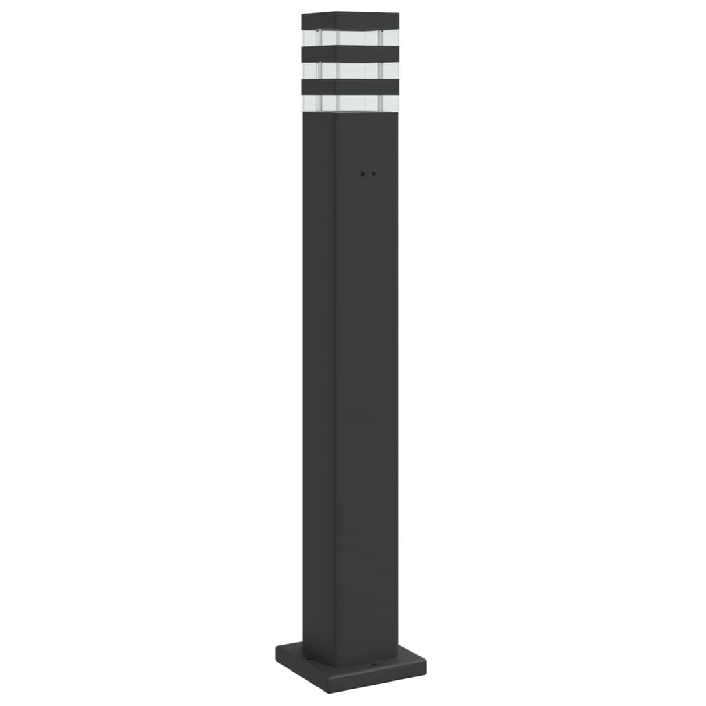 Vidaxl floor lamp for outside with socket 80 cm aluminum black