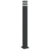 Vidaxl gulvlampe til udvendig med stikkontakt 110 cm aluminium sort