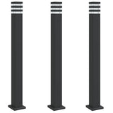 VidaXL Outside floors 3 sts with socket 110 cm aluminum black