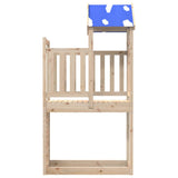 Vidaxl Play Tower z ścianą wspinaczkową 110,5x52,5x215 cm stałą sosną